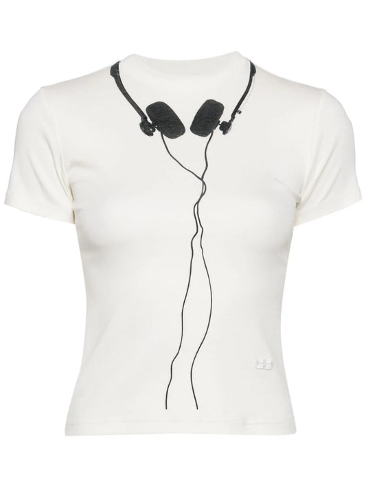 Crew Neck Cotton Blend T-shirt