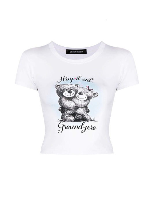 Slogan-print Cotton Copped T-shirt