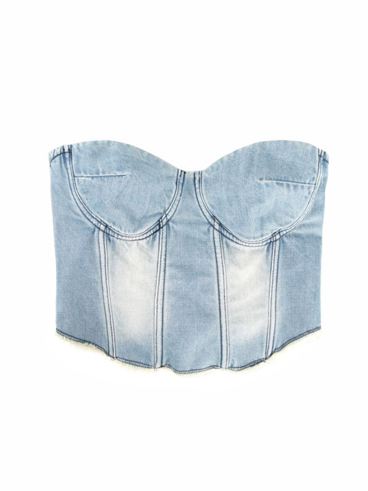 Strapless Denim Corset