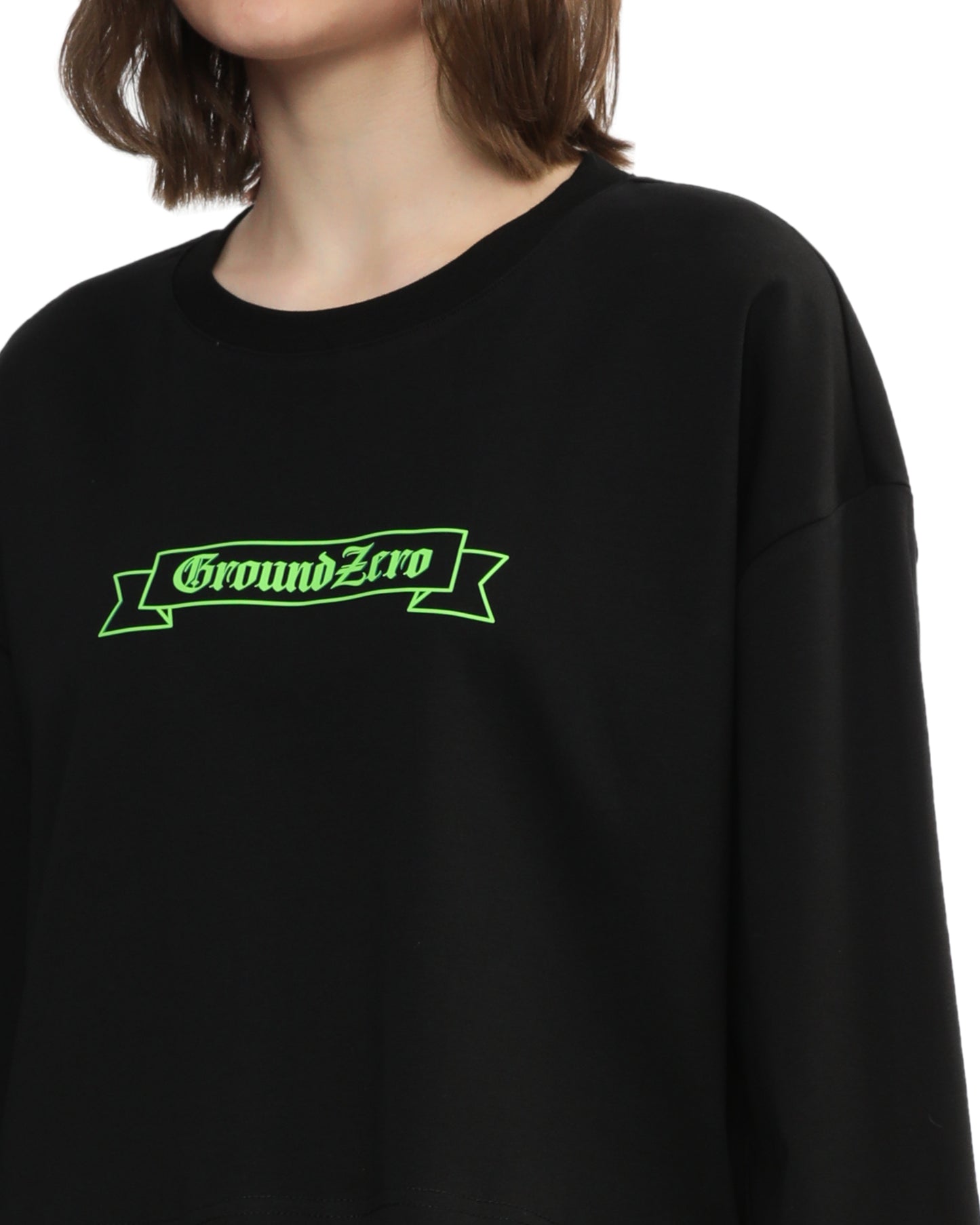 Cropped Logo-Print Sweatshirt