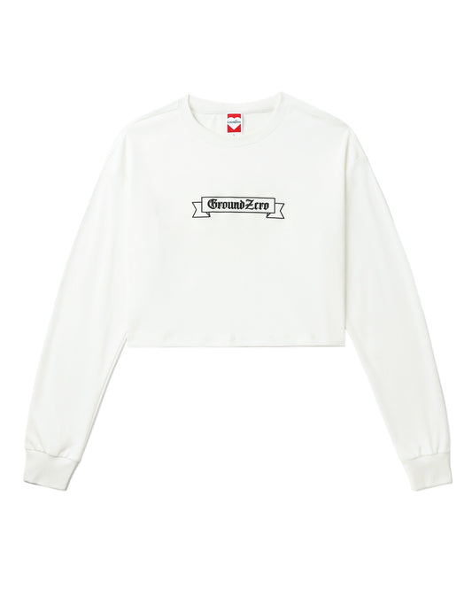 Cropped Logo-Print Sweatshirt