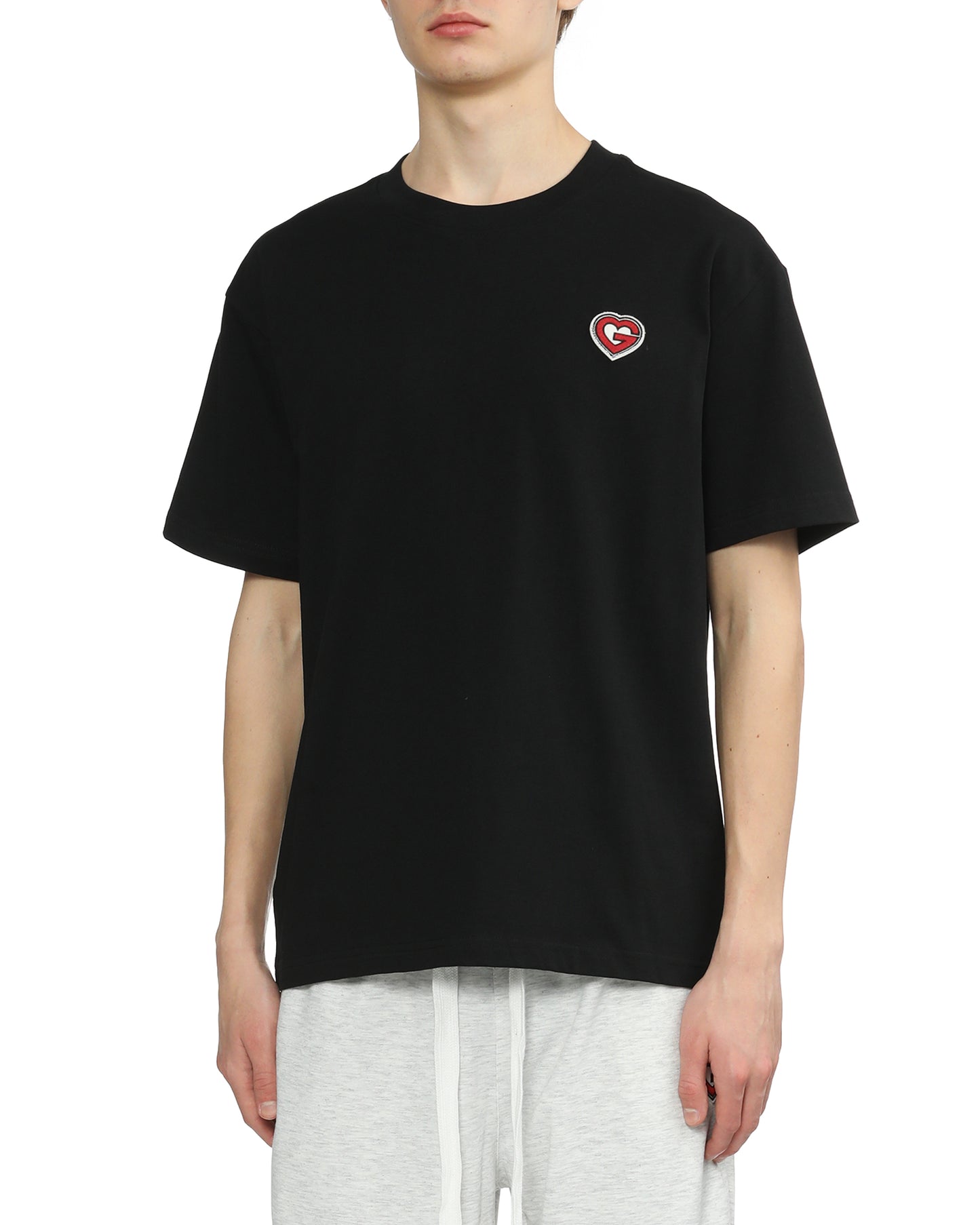 Crew Neck G-heart Patch T-shirt