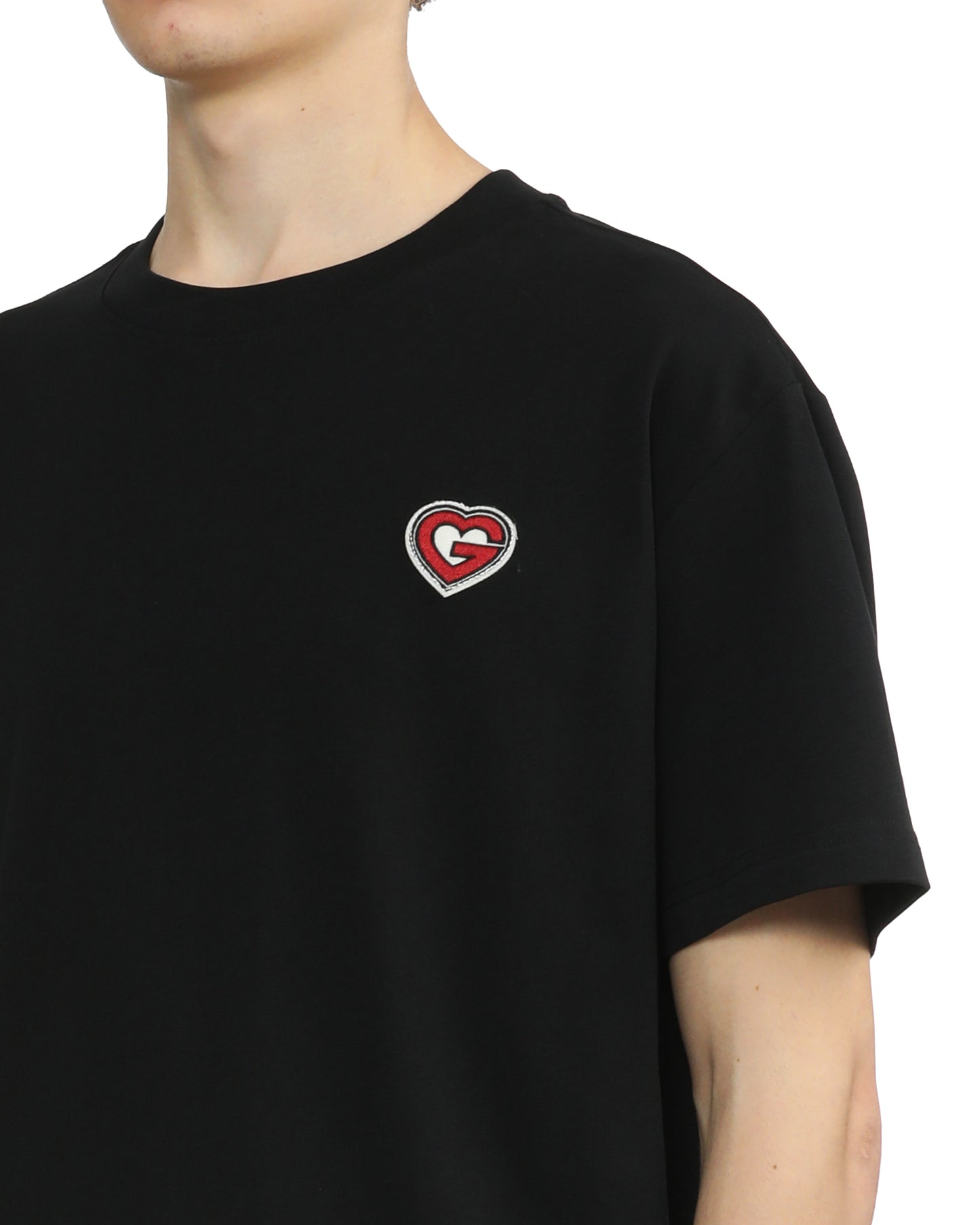 Crew Neck G-heart Patch T-shirt