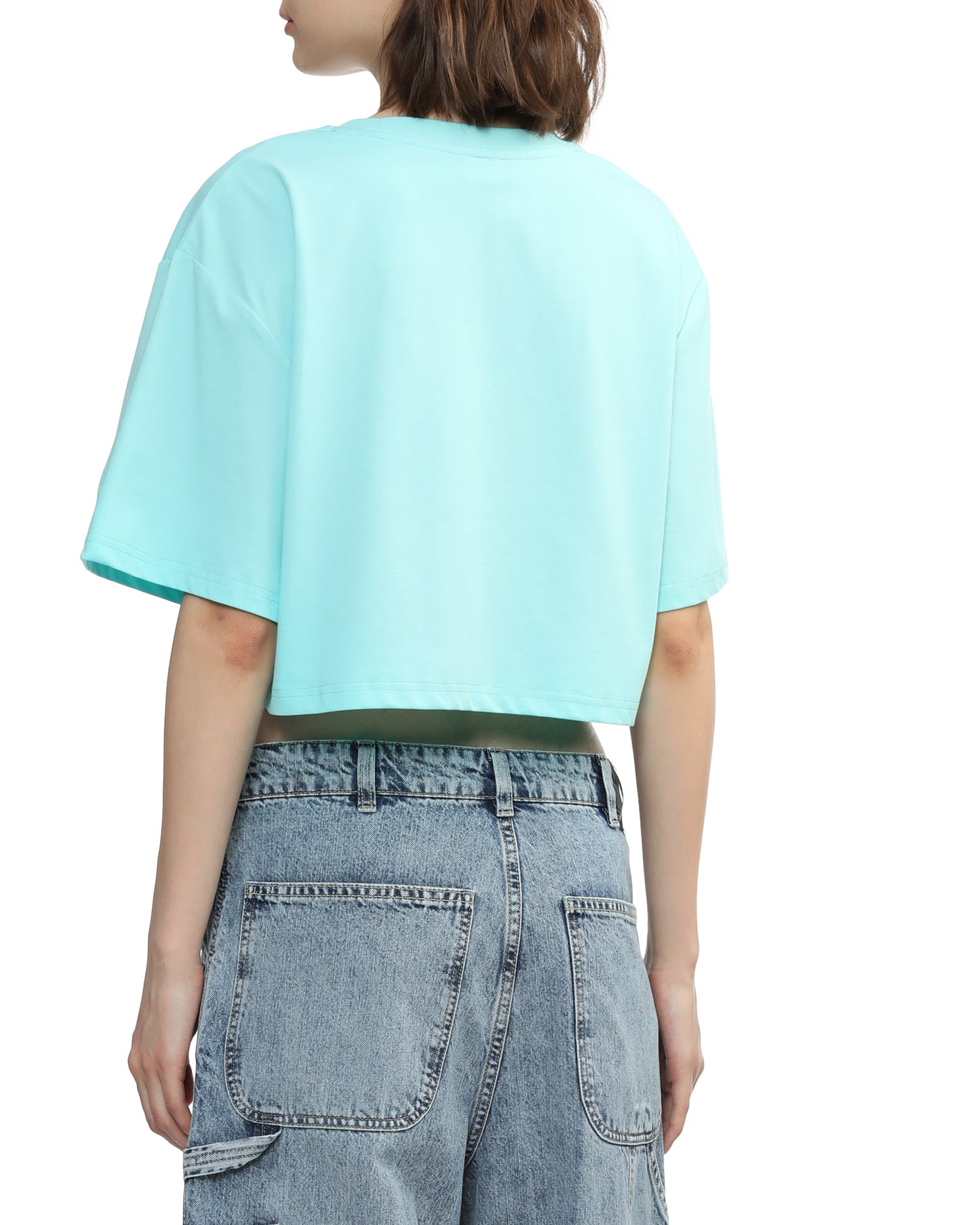 Cropped Logo-Print T-shirt