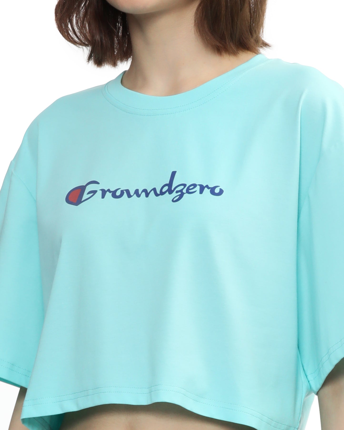 Cropped Logo-Print T-shirt