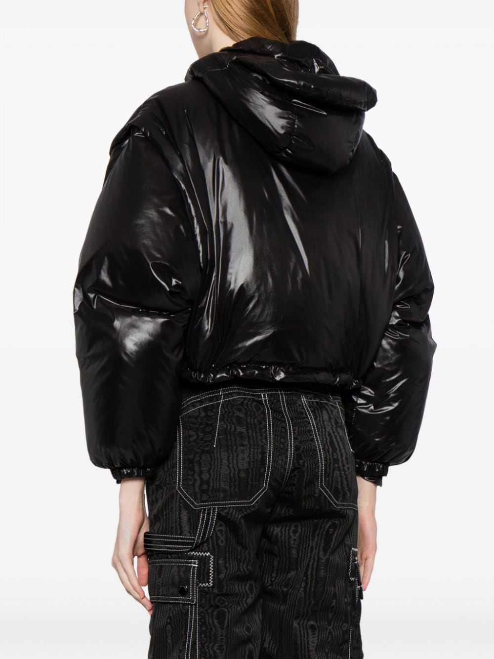 Detachable Zip up cropped down jacket